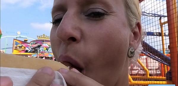  EVA ENGEL Public Creampie with stranger on a Fun Fair